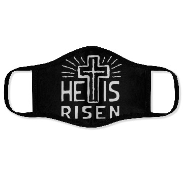 Discover Christian Cross Easter He is Risen Face Masks