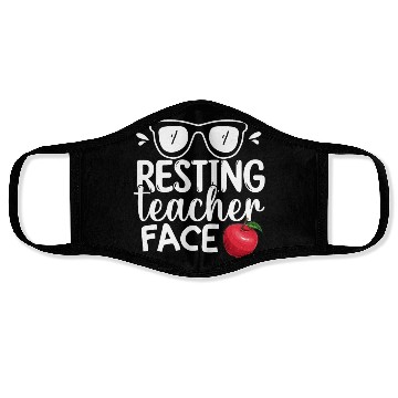 Discover Resting Teacher Face Happy Retirement Plan Face Masks