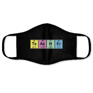 Discover Science Teacher Chemical Elements Face Masks