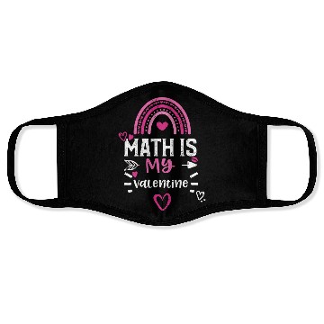 Discover Math Is My Valentine Face Masks