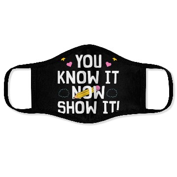 Discover Cool Teacher Testing For Men Women Test Day Math Face Masks