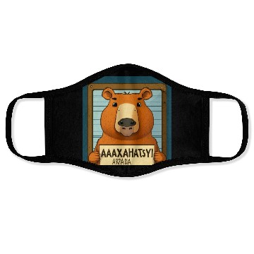 Discover Capybara Mugshot Outlaw: Wanted for 93 Felonies Na Face Masks