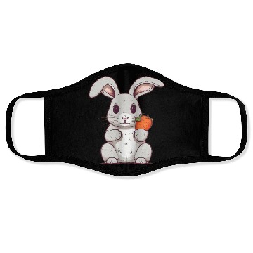 Discover Cute Little Bunny Glasses Rabbit Kids Easter Day Face Masks