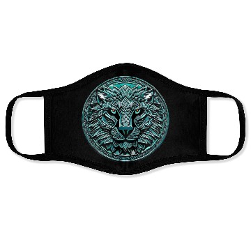 Discover Lion Abstract Ornament Mandala | Lion Design Face Masks