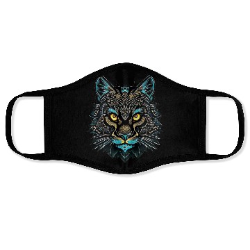 Discover Cat Abstract Ornament Mandala | Cat Design Face Masks