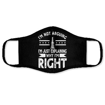 Discover Funny Oilfield Worker Quote Oil Rig Face Masks