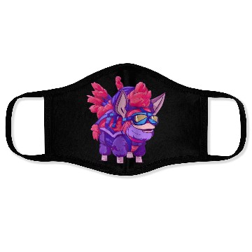 Discover Neon Llama Face Masks