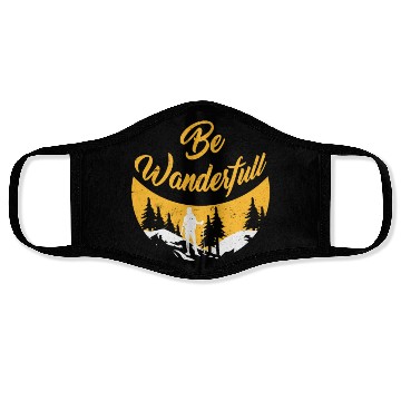 Discover Wanderlust Be Wanderfull Mountain Fan Hiking Face Masks
