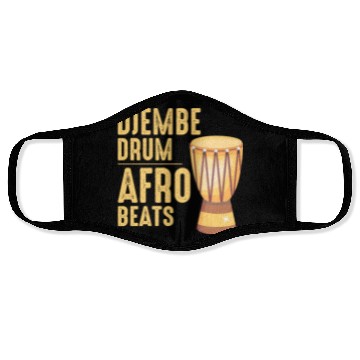 Discover Djembe Player Drummer Music Drum Musician Face Masks