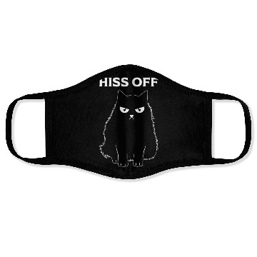 Discover Funny Hiss Cat Face Masks Hiss Off Meow Cat