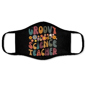 Discover Groovy Science Teacher Retro Colorful Design Face Masks