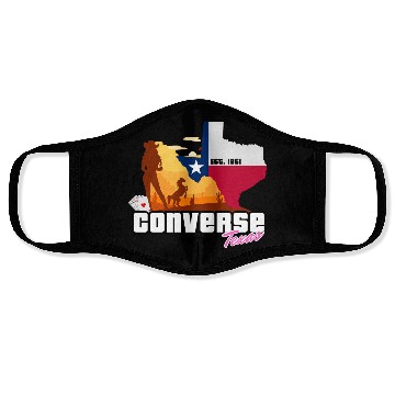 Discover Converse Texas EST 1961 Comic Face Masks Design
