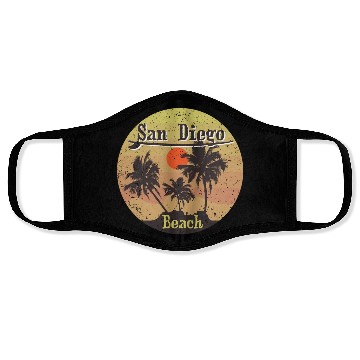 Discover San Diego Beach Surfing Face Masks 12166736 09