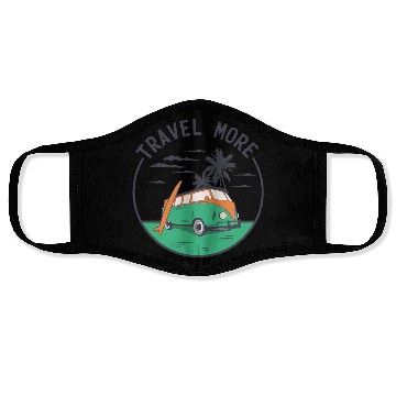 Discover Travel More Vacation Explore Wanderlust Holidays 4 Face Masks