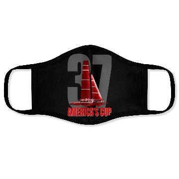 Discover America's Cup 37 Red Face Masks