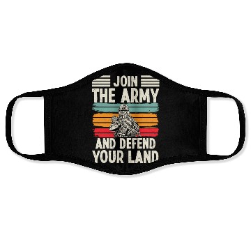 Discover Soldier join army defend your land military Face Masks