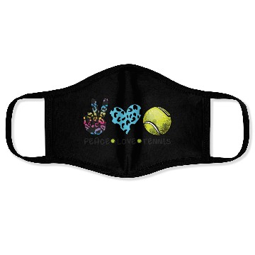 Discover Peace Love Tennis 2 Face Masks