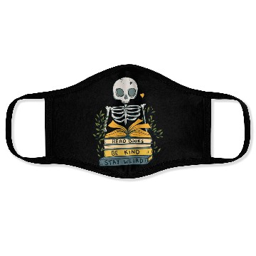 Discover Read Books Be Kind Stay Weird Face Masks