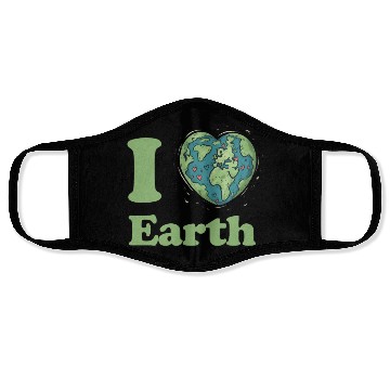 Discover I Love Earth Design. Cute Earth Day Environmental Face Masks