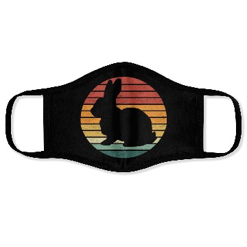 Discover Bunny Lover - Vintage Sunset Bunny Face Masks