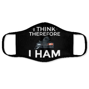Discover Think Therefore Ham Radio nostalgia Face Masks