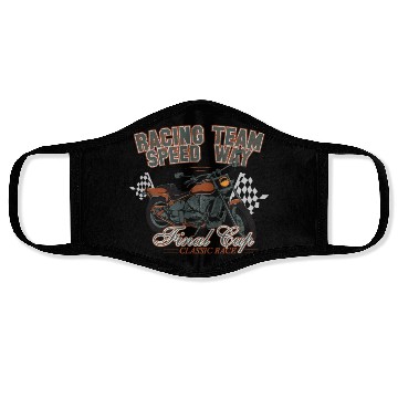 Discover MOTORCYCLE, RACING TEAM SPEED WAY Face Masks