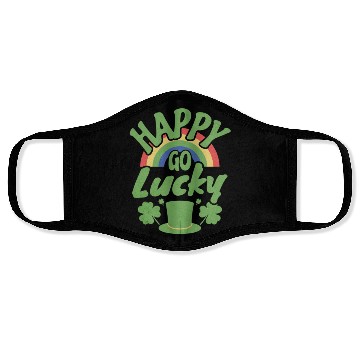 Discover Happy Go Lucky Unisex Face Masks