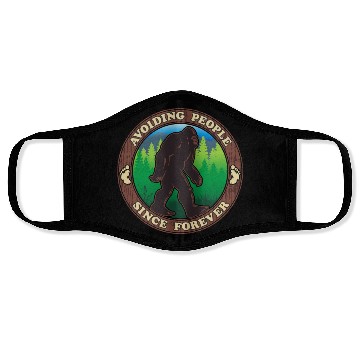 Discover Bigfoot - Avoiding People Since Forever Face Masks