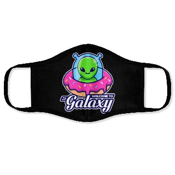 Discover Welcome to the new galaxy with donut UFO. Face Masks