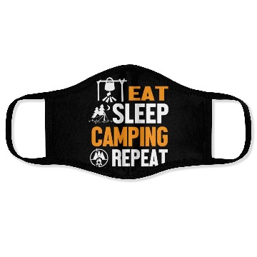 Discover Eat Sleep Camping Weekend Repeat Face Masks
