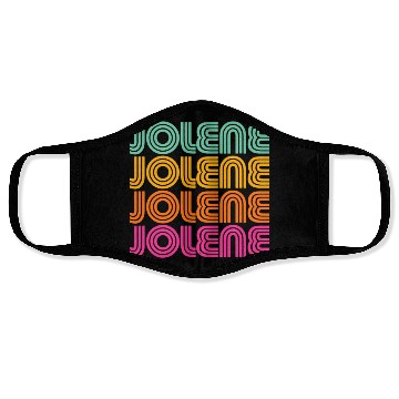 Discover Jolene Retro Vintage 70s 80s Rainbow Pink Song Sun Face Masks