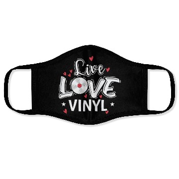 Discover Live Love Vinyl Record Music Phonogram Face Masks