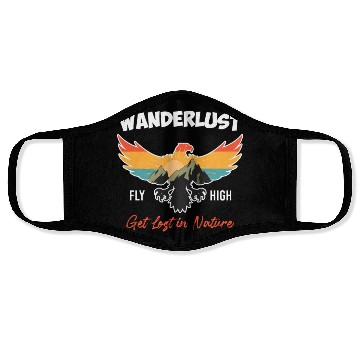 Discover Wanderlust Mountaineer Hiking Mountain love Face Masks