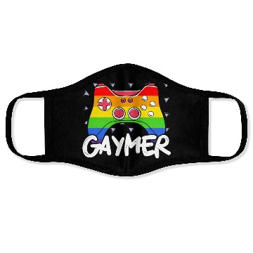 Discover Gaymer Video Game Rainbow Pride Month LGBTQ Gay Face Masks