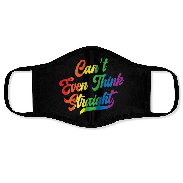 Discover Can't Even Think Straight Rainbow Pride Month Gay Face Masks