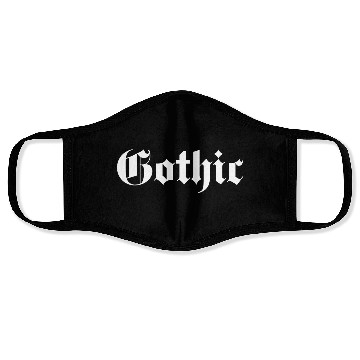 Discover Gothic typography design Face Masks
