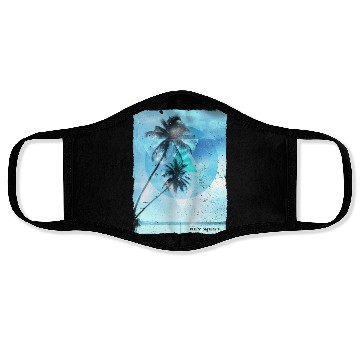 Discover Artistic Key West Florida Palm Tree Vacation Face Masks
