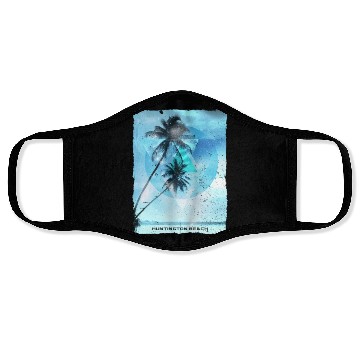 Discover Artistic Huntington Beach California Palm Tree Face Masks