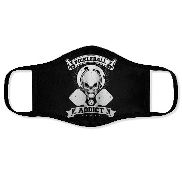 Discover Pickleball Tennis Game Beach Face Masks