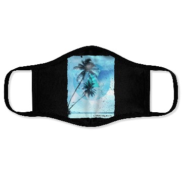 Discover Artistic Long Beach California Palm Tree Vacation Face Masks