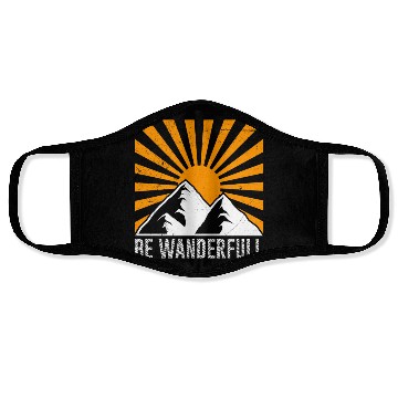Discover Wanderfull Hiker Mountain fan Wanderlust Mountains Face Masks