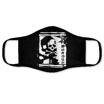 Discover UNDERGROUND skull PUNK design Face Masks