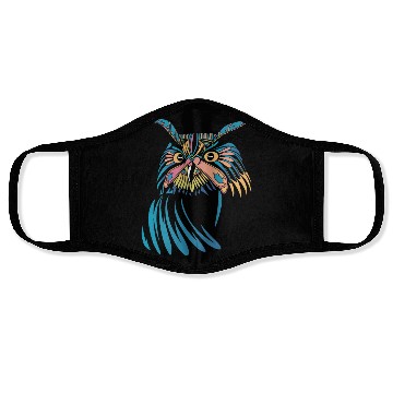 Discover Colorful Owl Bird Nature Face Masks