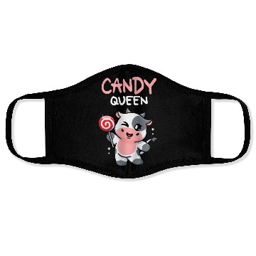 Discover Candy Queen I Lollipop I Cow I Kids I Candy Face Masks