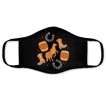 Discover Cowboy Horse Riding Barrel Racing Face Masks