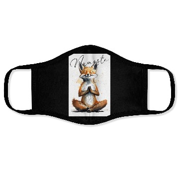 Discover Fox Power Yoga Teacher Animal Humor Namaste Karma Face Masks