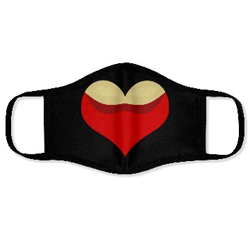 Discover Boobies love heart Face Masks