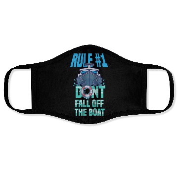Discover Boat Captain Boating Sailing Lake Funny Face Masks