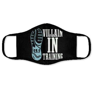 Discover Half Marathon Villain In Training Marathon Runner Face Masks