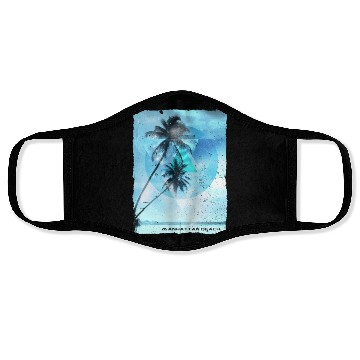 Discover Artistic Manhattan Beach California Palm Tree Face Masks